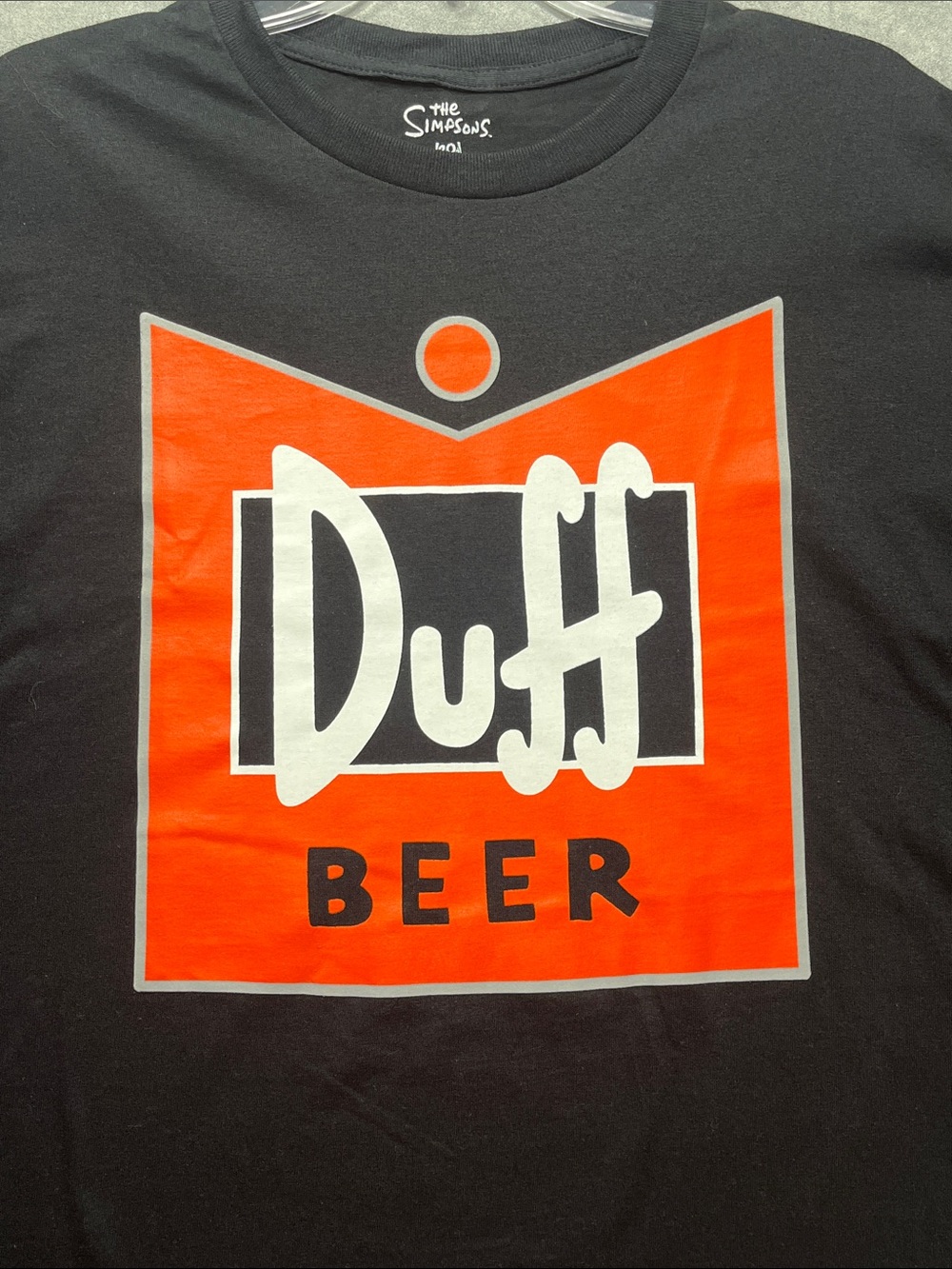 The Simpsons Duff Beer Graphic T-Shirt Black XXL NWOT Adult Cartoon Tee